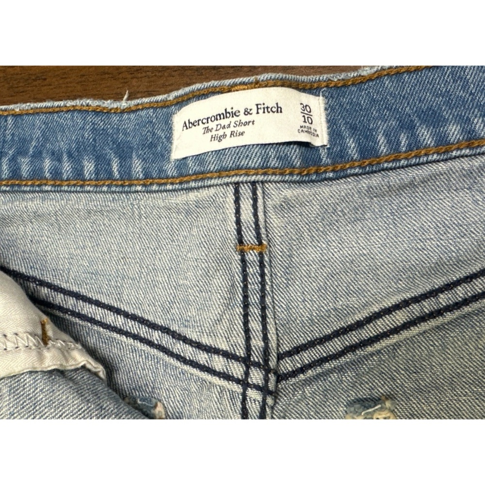 Abercrombie & Fitch The Dad Short High Rise Cut Off Women’s Sz 30/10 - Picture 3 of 3